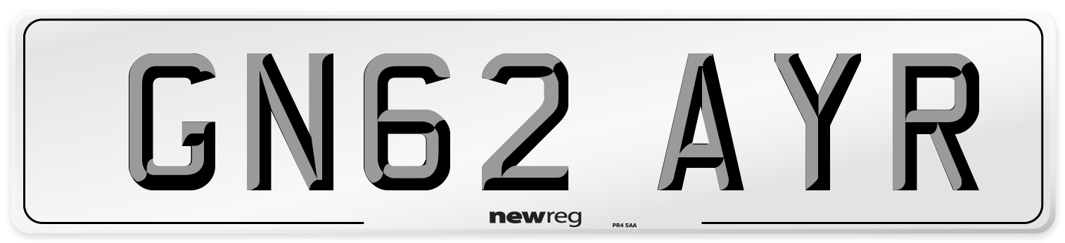 GN62 AYR Number Plate from New Reg